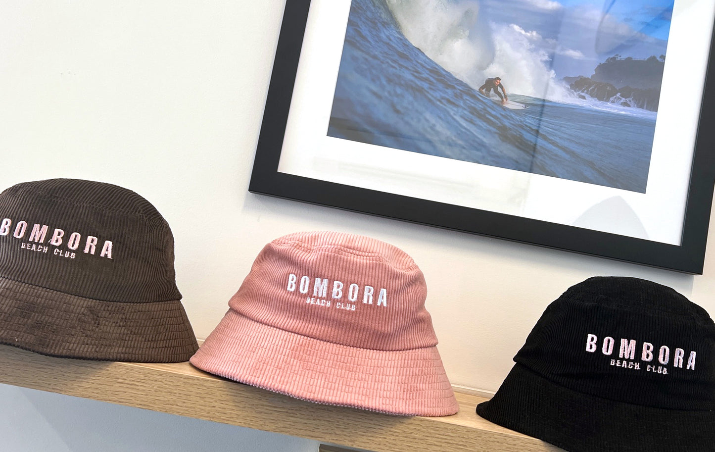 BUCKET HAT  | BOMBORA BUCKET CORDAROY HAT PINK