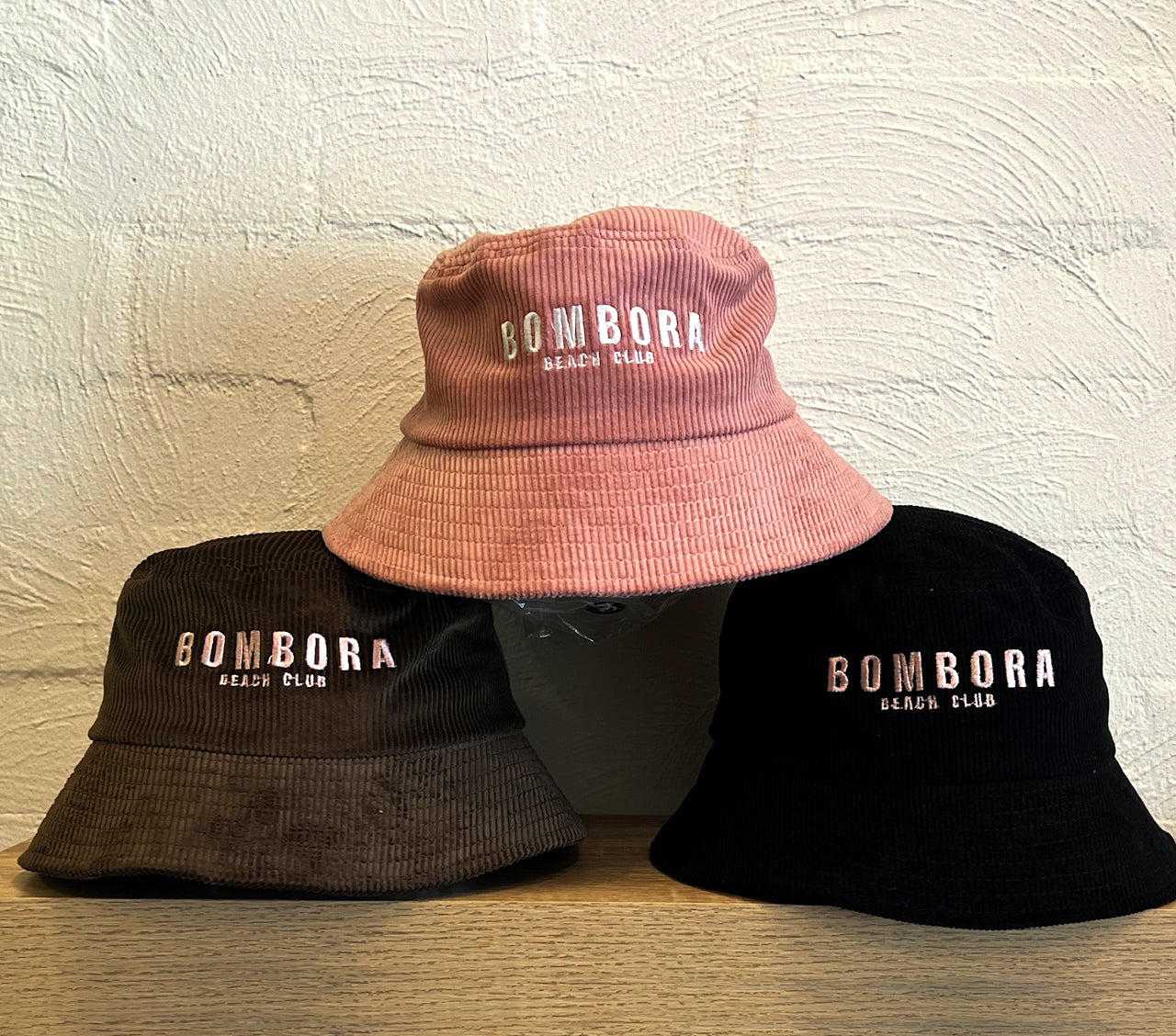 BUCKET HAT  | BOMBORA BUCKET CORDAROY HAT PINK