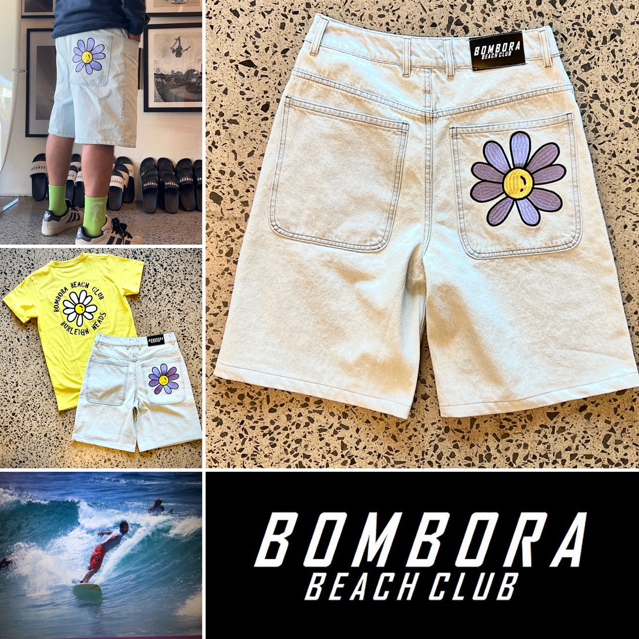 SHORTS | BOMBORA BAGGY WASHED LIGHT DENIM SHORTS