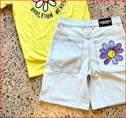 SHORTS | BOMBORA BAGGY WASHED LIGHT DENIM SHORTS