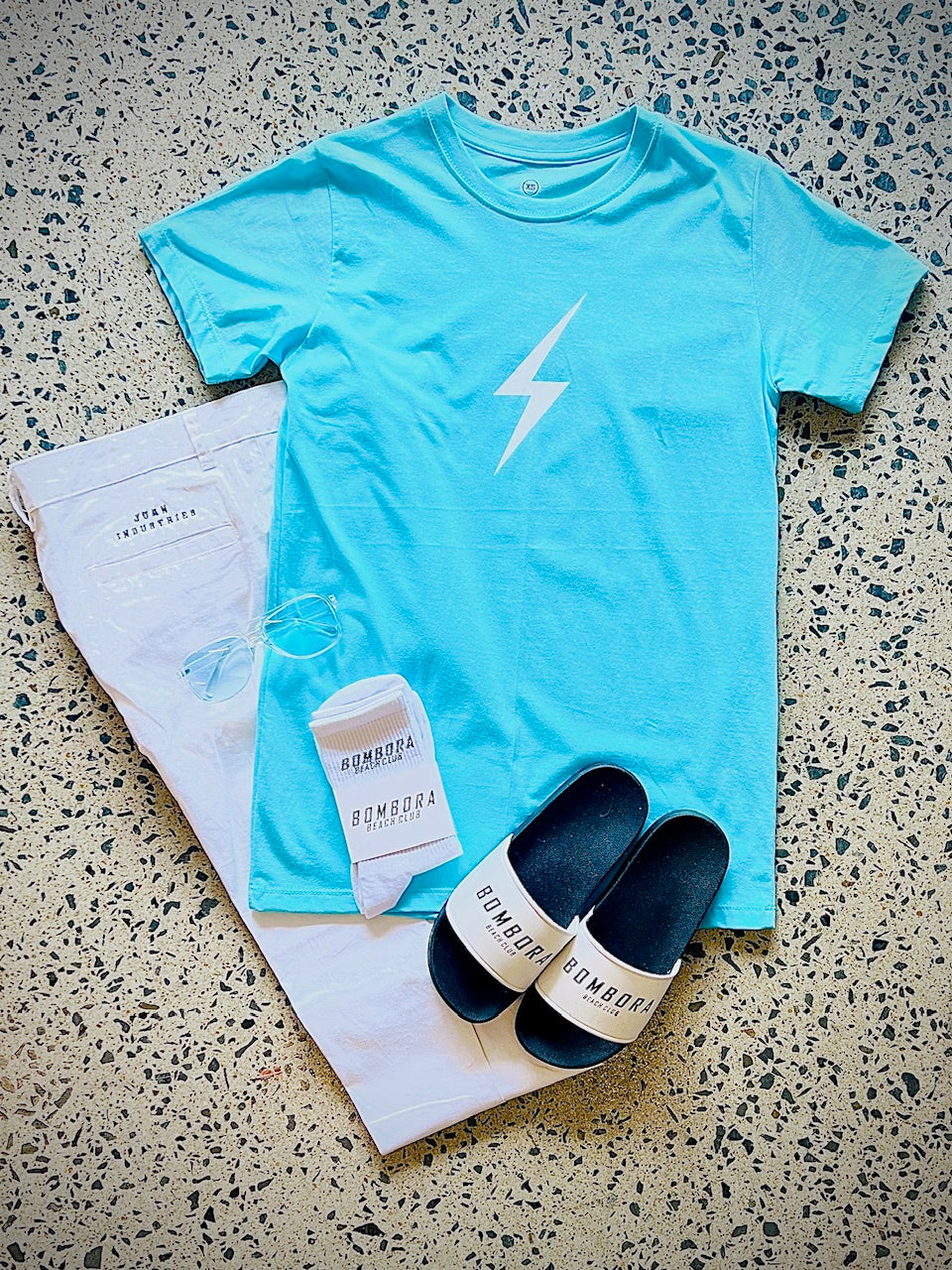 T-SHIRT | BBC PIPELINE SKY BLUE WITH WHITE