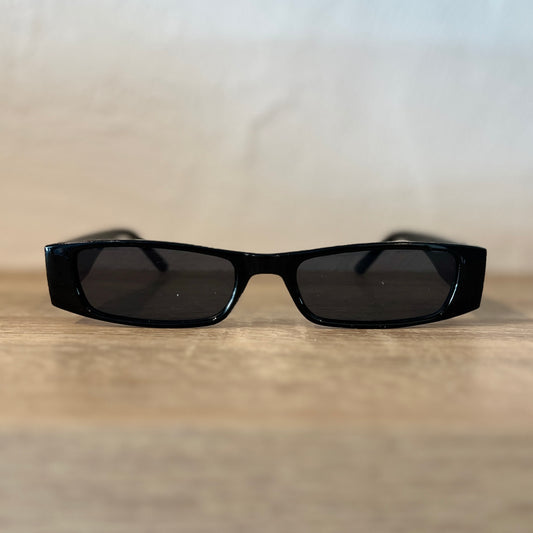 SUNGLASSES |BBC SUNNIES "MICROS" BLACK WITH GREY/BLUE LENS