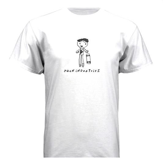 T-SHIRT | JUAN SKATER-KID WHITE WITH BLACK