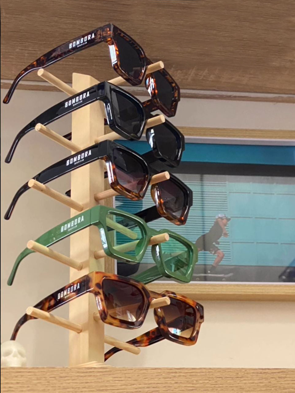 SUNGLASSES |BBC SUNNIES HALF AND HALF TORTOISE SHELL WITH GREY/BLUE LENS
