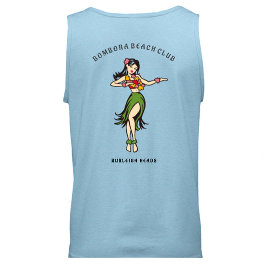 T-SHIRT | BBC HULA DESIGN SLEEVELESS BLUE