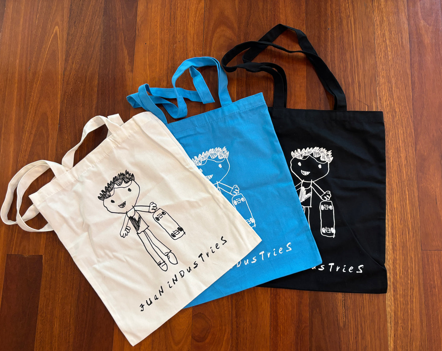 TOTE BAG | JUAN SKATER-KID TOTE BAG BLUE
