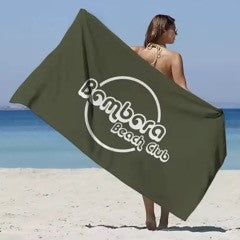 BEACH TOWEL | BBC QUICK-DRY MICROFIBRE BEACH TOWEL - OLIVE GREEN