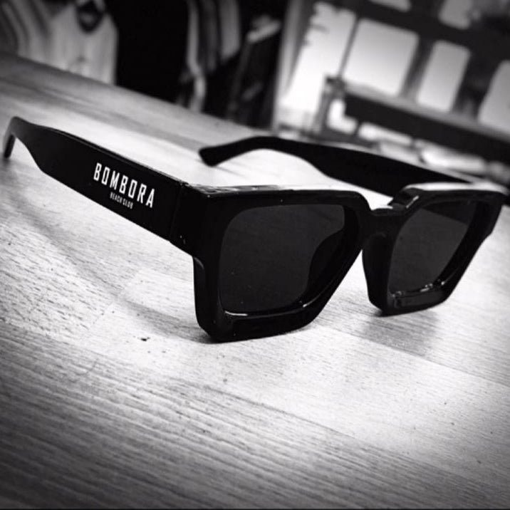 SUNGLASSES |BBC SUNNIES BLACK WITH BLUE/GREY LENS