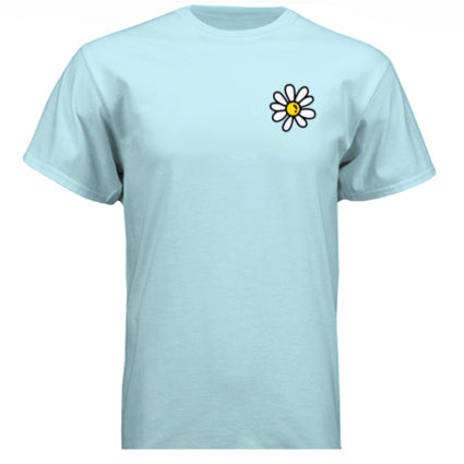 T-SHIRT | BBC FLOWER DESIGN LIGHT BLUE