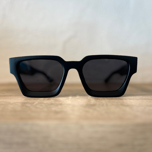 SUNGLASSES |BBC SUNNIES MATT BLACK WITH BLUE/GREY LENS
