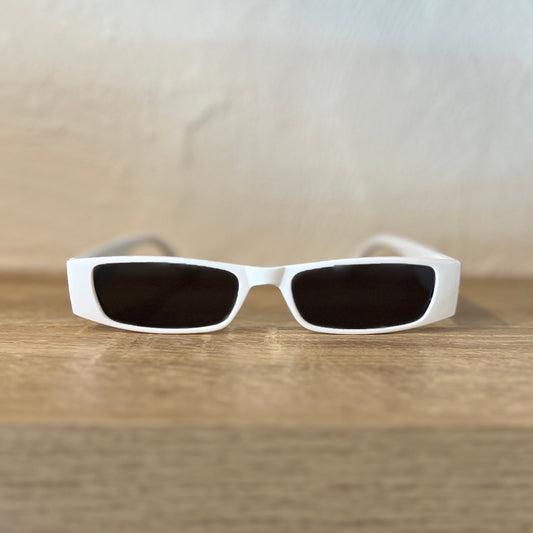 SUNGLASSES |BBC SUNNIES "MICROS" WHITE WITH BLUE/GREY LENS