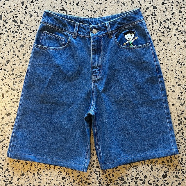 SHORTS | JUAN INDUSTRIES BAGGY WASHED DENIM SHORTS