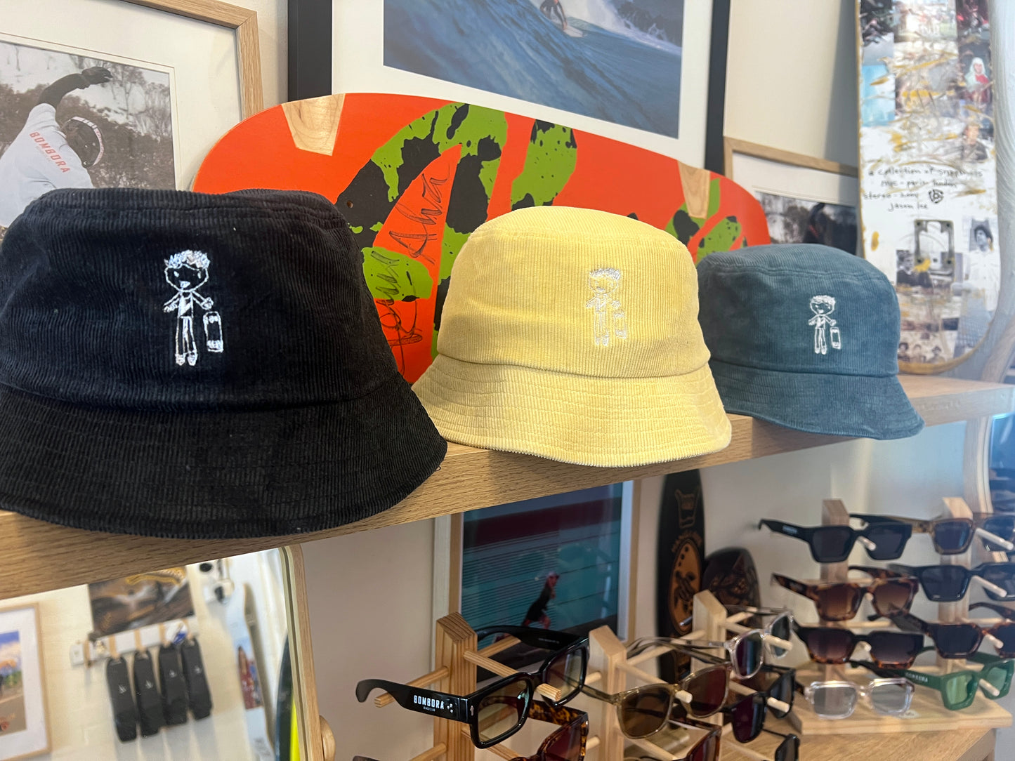 BUCKET HAT  | JUAN BUCKET CORDAROY HAT YELLOW SKATER KID