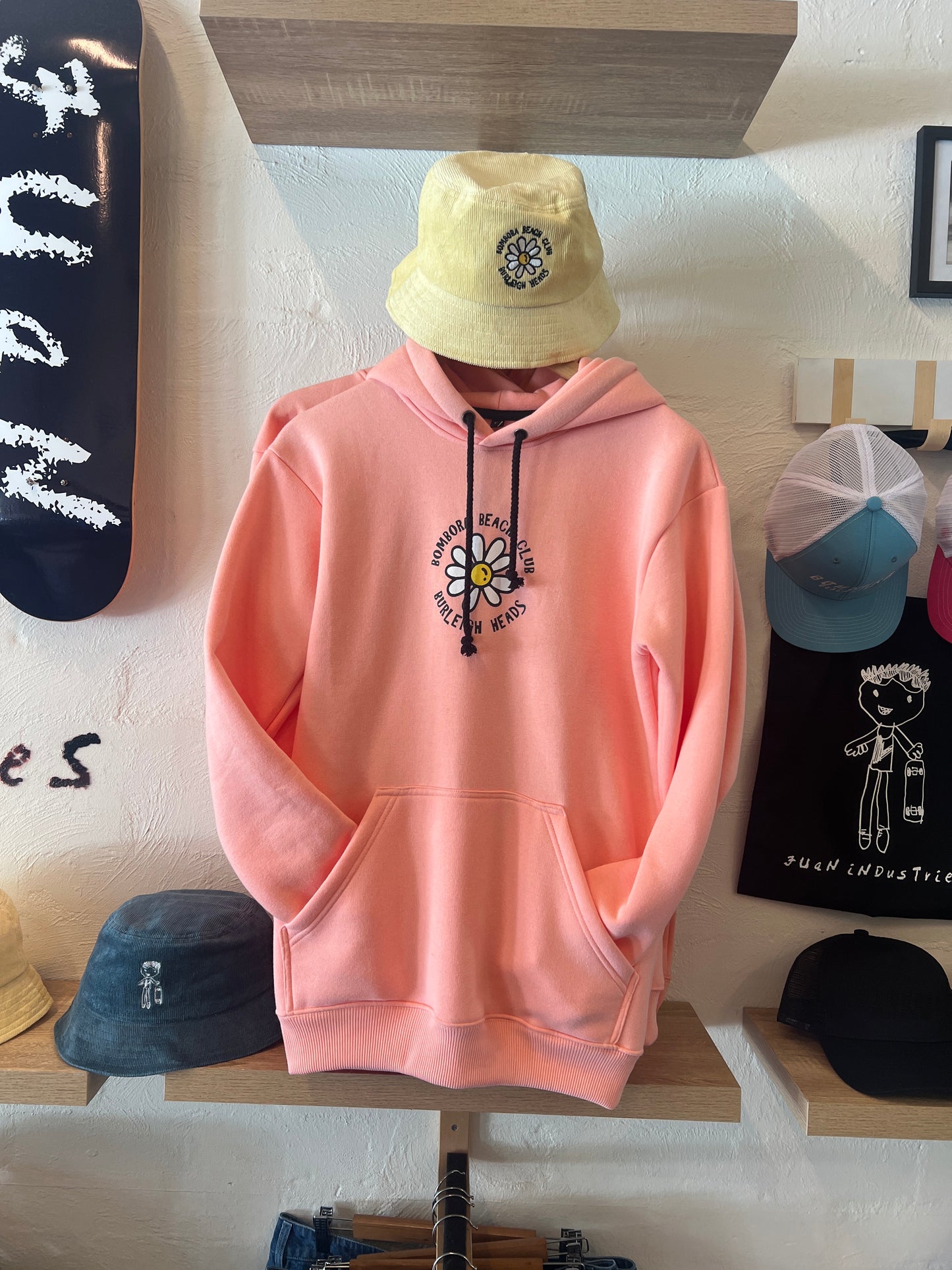 BUCKET HAT  | BOMBORA BUCKET CORDAROY HAT YELLOW FLOWER