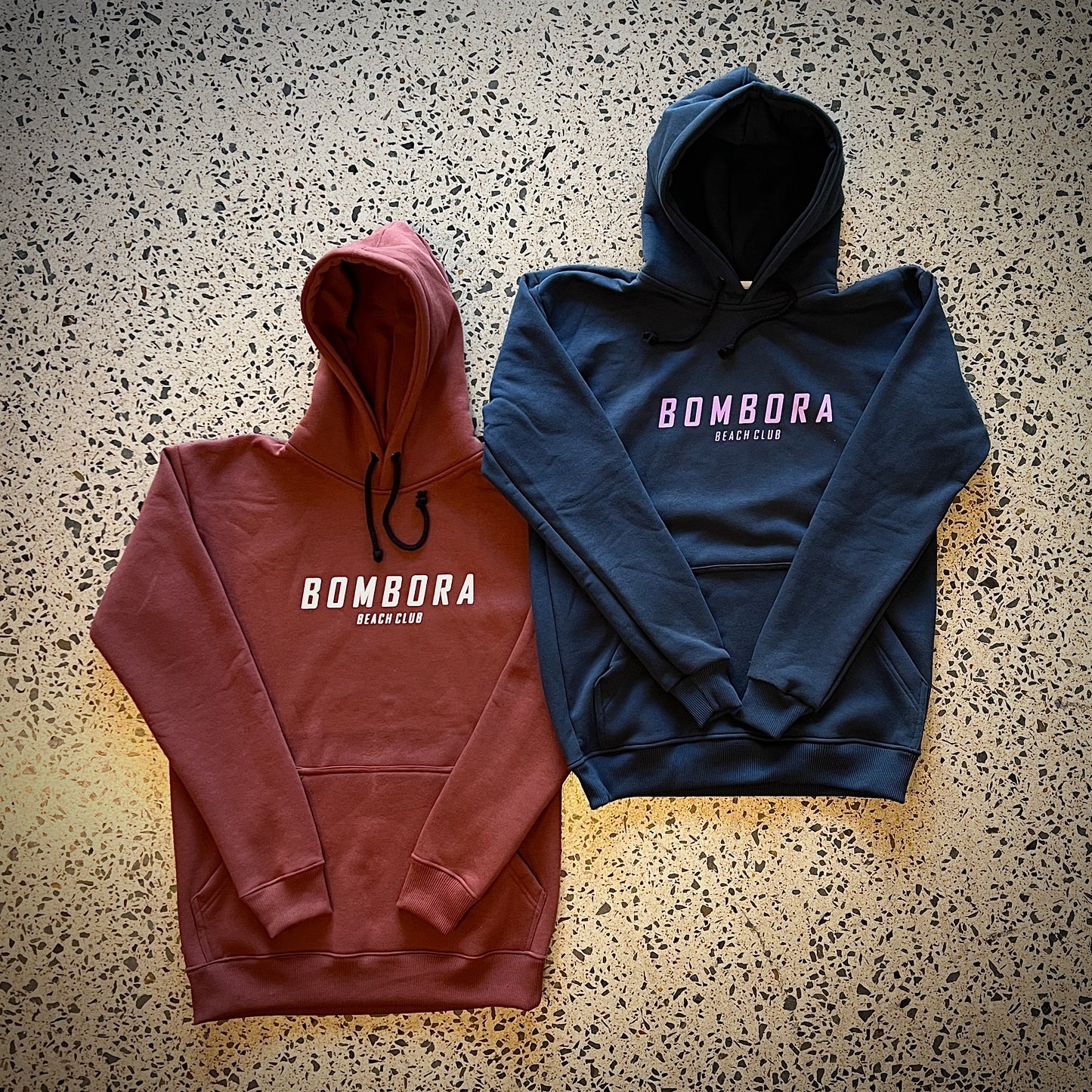 HOODIES | BBC LOGO NAVY AND PINK