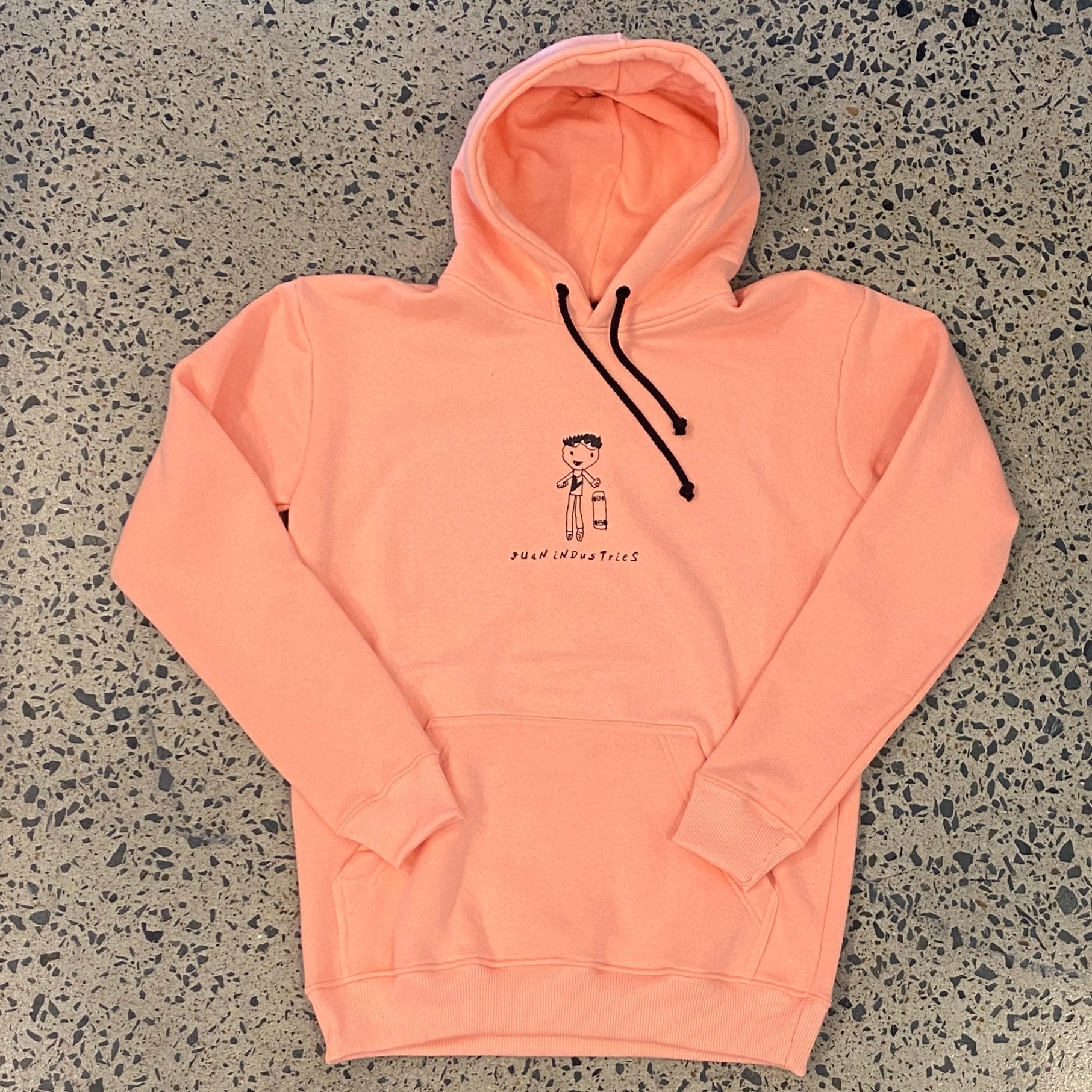 HOODIES | JUAN SKATER-KID SALMON AND BLACK