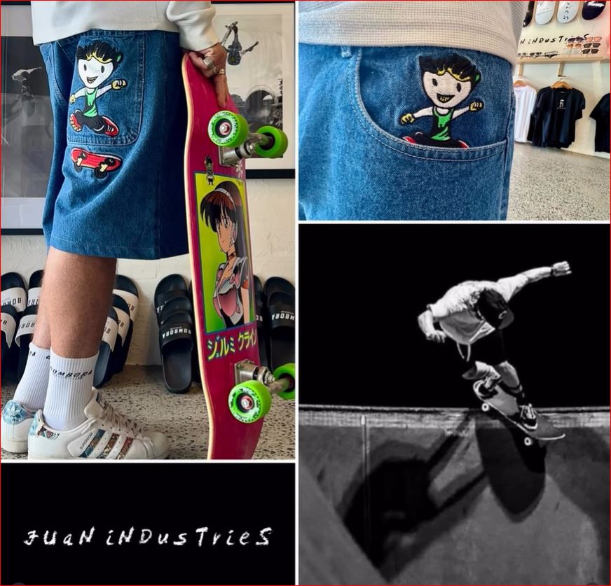 SHORTS | JUAN INDUSTRIES BAGGY WASHED DENIM SHORTS